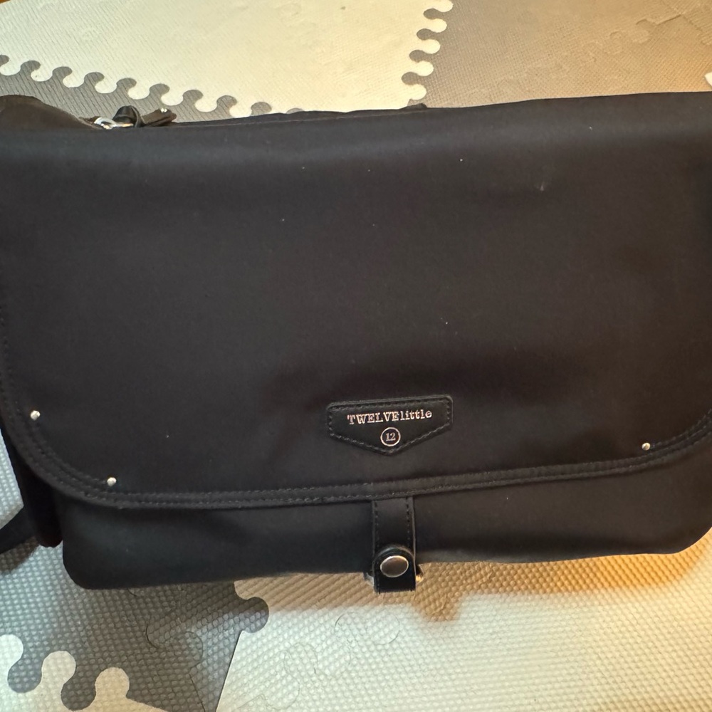 Twelve little diaper caddy black diaper bag baby bag dad bag crossbody wipes - Picture 3 of 10